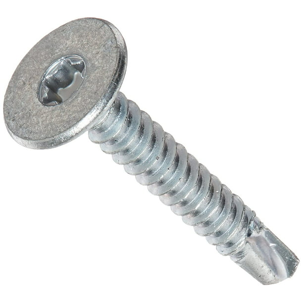 Pack of 50 Steel Thread Cutting Screw #10-24 Thread Size Small Parts 10203PF Zinc Plated Phillips Drive 1-1/4 Length 82 Degree Flat Head 1-1/4 Length Type 23 Pack of 50 